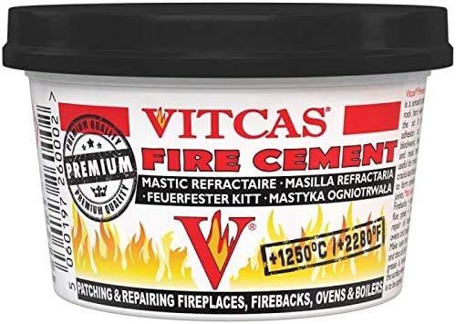 VITCAS Black Fire Cement 500G Fireplaces, Stoves, Boilers