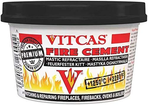 VITCAS Black Fire Cement 500G Fireplaces, Stoves, Boilers
