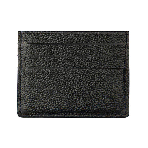 Hibate RFID Blocking Genuine Leather Unisex Slim Credit Card Case Holder Debit Wallet Sleeve - Black