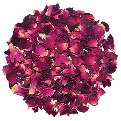 Generic Ayushmaan Organic sun Dried rose petals to make Natural Detox Bath Salts can also be used to make rose water 200 Grams