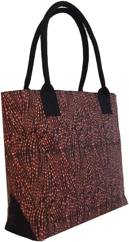 earthsave Laptop Hand Bag for Women - Road Brown| Canvas Cotton Laptop Bag | Office Handbags for Women | Handbag with Laptop Compartment