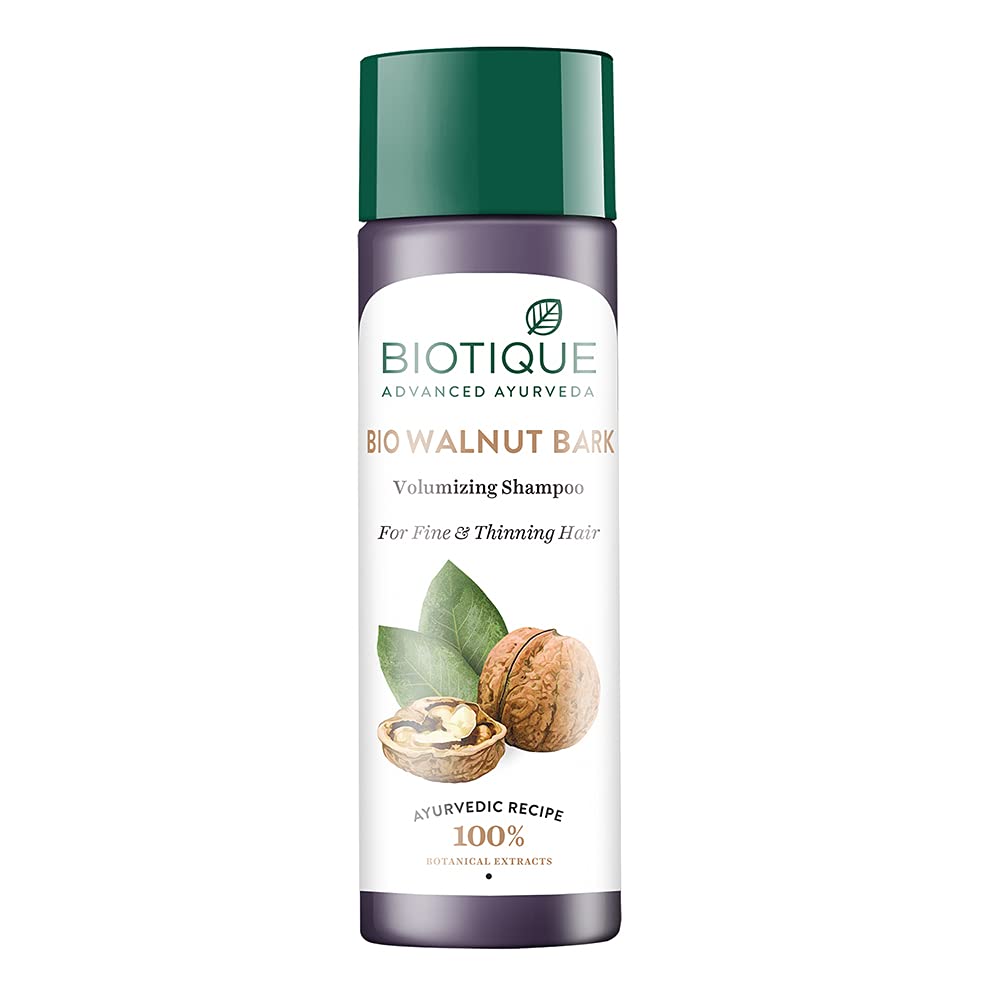 Biotique Walnut Volume and Bounce Shampoo and Conditioner | For Fine and Thinning Hair| Volumizing Shampoo for Thin Hair |100% Botanical Extracts |190ml