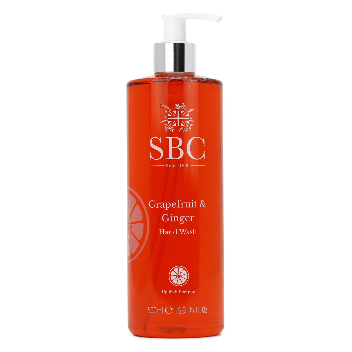 SBC Skincare Grapefruit & Ginger Hand Wash - 500ml | Moisturising Hand Wash For The Family | Vegan Friendly Liquid Hand Wash | Caring Hand Wash For All Skin Types