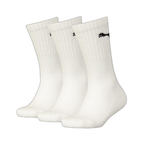 Puma 100000965 UK 2.5-5 Kids Crew Sports Socks (3 Pair Pack) White