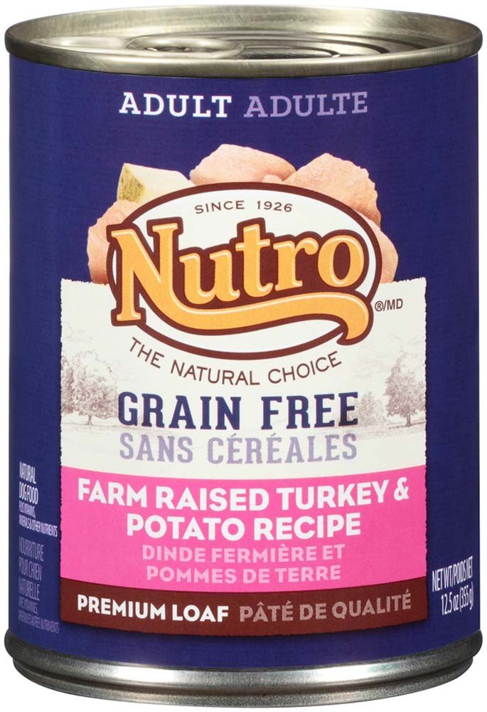 Nutro 50411591 Grain Free Farm Raised Turkey & Potato Recipe Can Dog Food, 12 Ea/12.5Oz