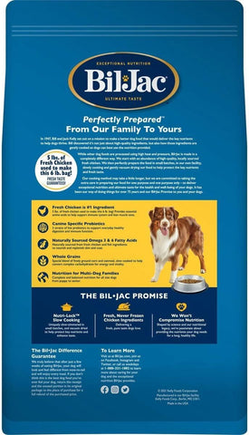 Bil-Jac Dog Food Dry Adult Select Formula 6lb Bag (2-Pack) - Real Chicken 1st Ingredient, Easy to Chew Bites, Small or Large Breed