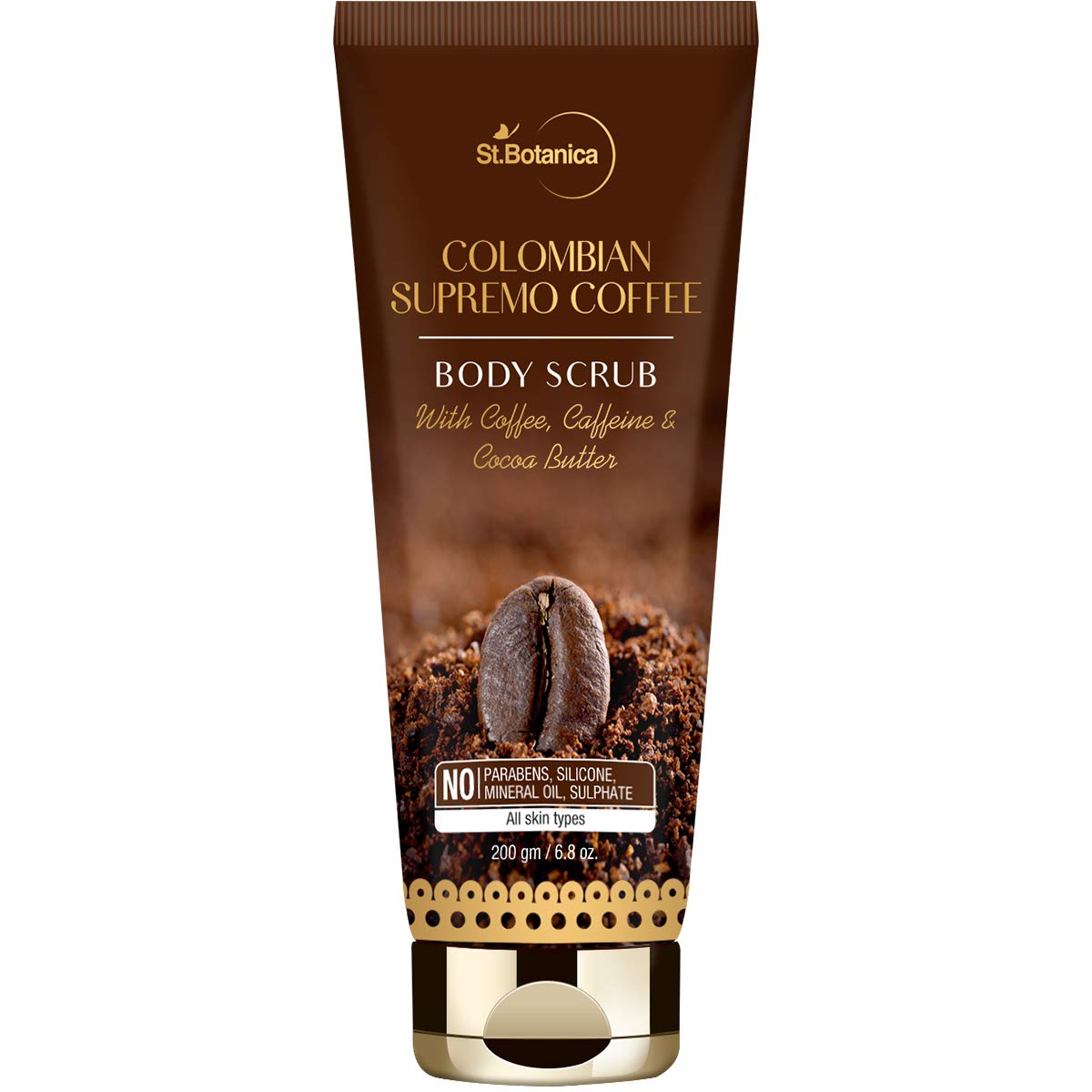 St. Botanica Colombian Supremo Coffee Body Scrub 200G | With Coffee, Caffeine And Cocoa Butter |No Sls, Paraben