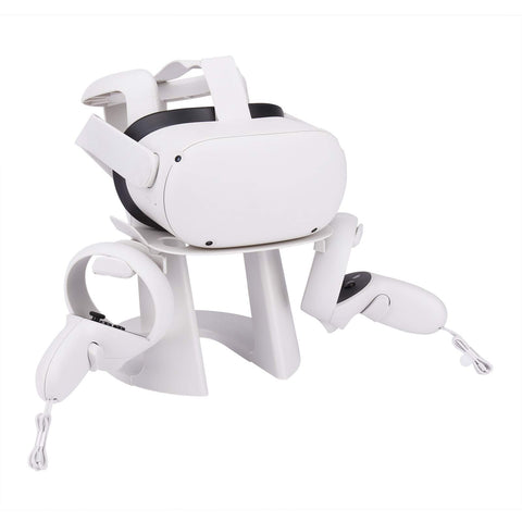 GOMRVR Design VR Stand Compatible with Oculus Quest 2/ Quest/Rift S/Valve Index Headset, and Touch Controllers Accessories(White)