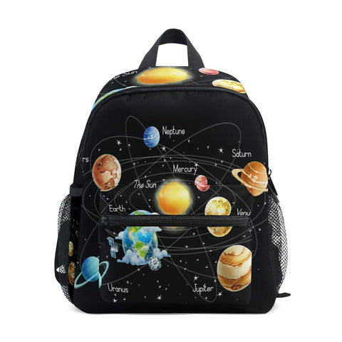 Kids Backpack Solar System Kindergarten Preschool Bag for Toddler Girls Boys