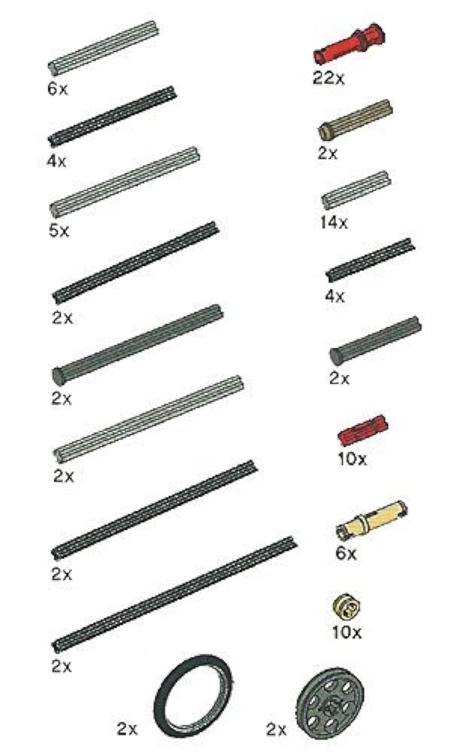 LEGO Technic Axle Rods Assortment Pack