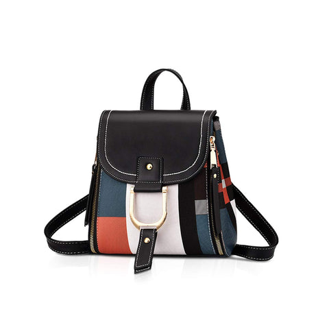 NICOLE&DORIS Womens Backpack Mini Backpack Crossbody Bag Handbags Backpack for ladies Leather Rucksack Shoulder Bag Black