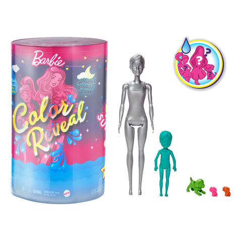 Barbie Color Reveal Slumber Party Fun Dolls and Accessories