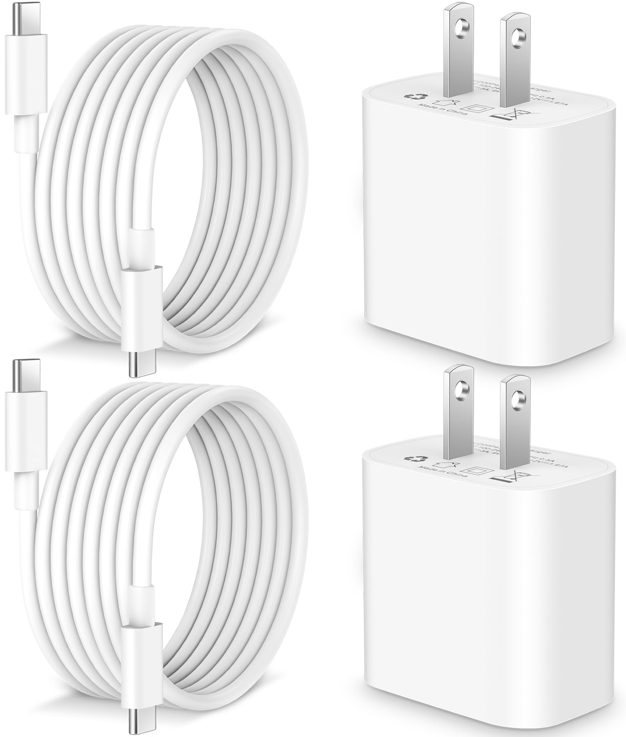 iPhone 15 Charger, 20W USB C Charger with 6.6ft USB C to C Charging Cable  for iPhone 15 Pro/15 Pro Max/15 Plus, iPad Pro 12.9/11 inch, iPad Air 5/4