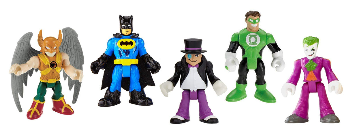 Fisher-Price Imaginext DC Super Friends 5-Piece Heroes & Villains Pack - Batman-Themed Toy Figurines