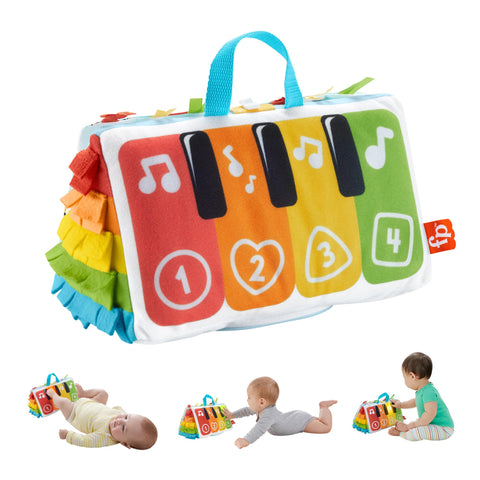 Fisher-Price My Piano Sensory Awakening Musical Toy for Baby Flat Stomach and Back Play with Multicolored Light Keys and Music Baby Toy, HND54