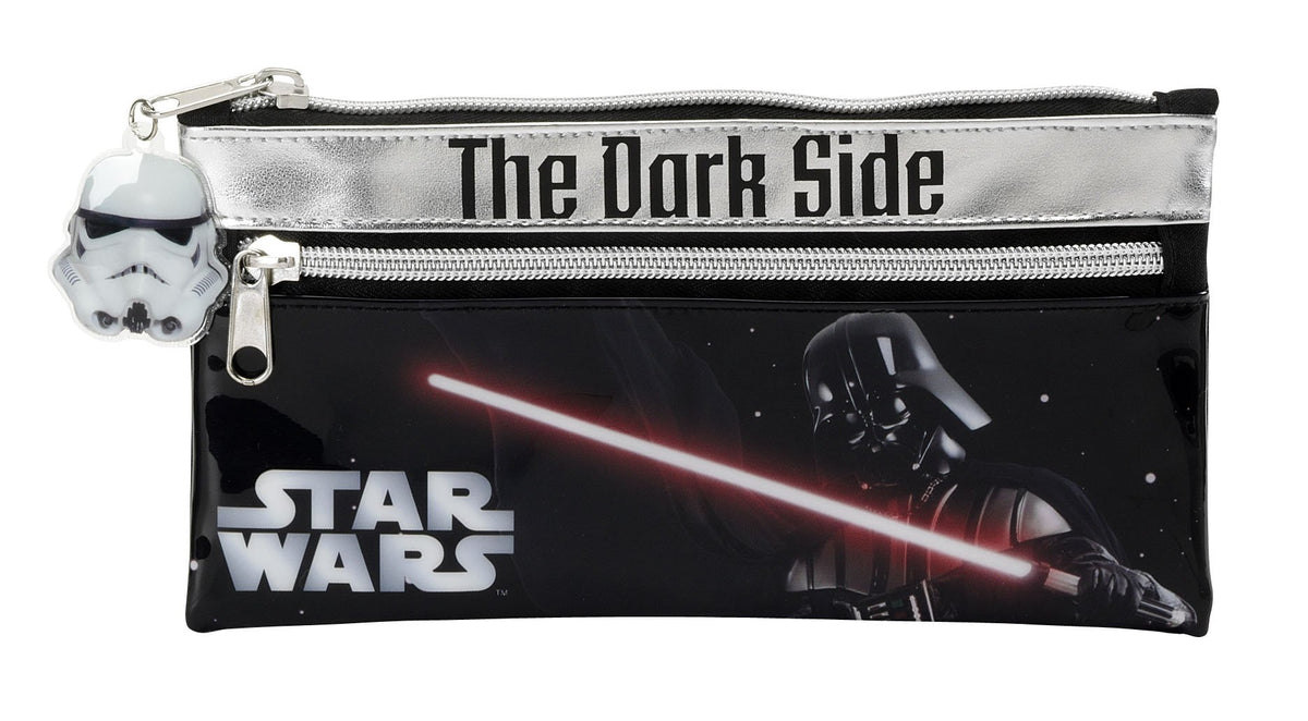 Star Wars Childrens/Kids Official Darth Vader Flat Pencil Case (One Size) (Black/White)