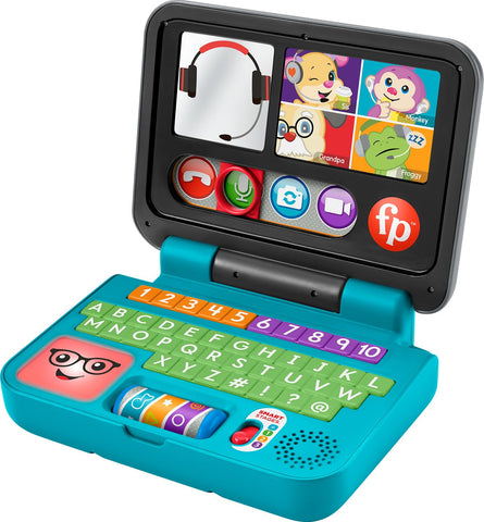 Fisher-Price Laugh & Learn Baby to Toddler Toy LetÃƒÆ’Ã†â€™Ãƒâ€šÃ‚Â¢ÃƒÆ’Ã‚Â¢ÃƒÂ¢Ã¢â€šÂ¬Ã…Â¡Ãƒâ€šÃ‚Â¬ÃƒÆ’Ã‚Â¢ÃƒÂ¢Ã¢â€šÂ¬Ã…Â¾Ãƒâ€šÃ‚Â¢s Connect Laptop Pretend Computer with Smart Stages for Ages 6+ Months