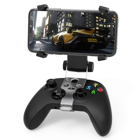 Controller Phone Clip Mount for X-Series S/X, Xbox One/S/X, MENEEA Foldable Mobile Phone Clamp Holder Adjustable Cellphone Stand Bracket for Microsoft X-Series S/X, Xbox One/S/X Wireless Controller
