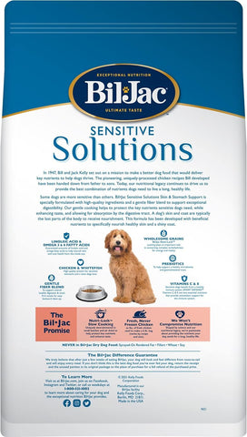 Bil-Jac Sensitive Stomach Dog Food Dry 6 lb Bag (2-Pack) - Sensitive Solutions Formula with Whitefish - Small or Large Breed - Super Premium Since 1947