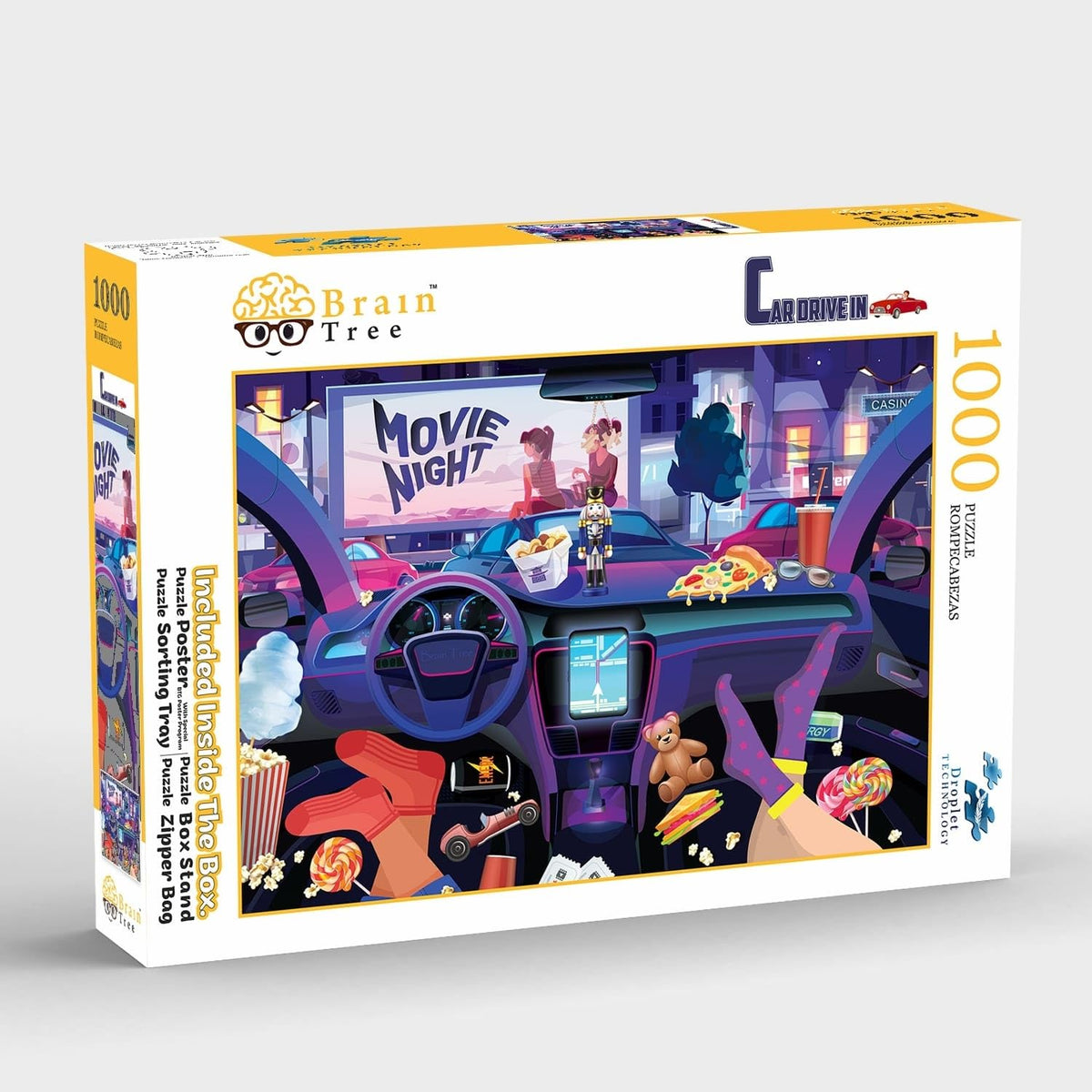 Brain Tree - Car Drive 1000 Piece Puzzle for Adults - Unique Puzzles for Adults 1000 Pieces and up with Droplet Technology for Anti Glare & Soft Touch - 27.5ÃƒÆ’Ã‚Â¢ÃƒÂ¢Ã¢â‚¬Å¡Ã‚Â¬Ãƒâ€šÃ‚ÂLx19.5ÃƒÆ’Ã‚Â¢ÃƒÂ¢Ã¢â‚¬Å¡Ã‚Â¬Ãƒâ€šÃ‚ÂW