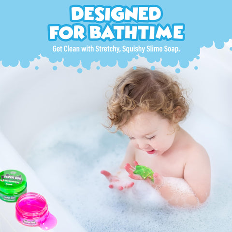 Tub WorksÃƒâ€šÃ‚Â® Super Goo Bath SlimeÃƒÂ¢Ã¢â‚¬Å¾Ã‚Â¢ Kids Soap Bath Toy, 6 Pack | Stretchy, Squishy Slime Soap for Kids Bath | Fresh, Fruity Scents | Nontoxic | Sensory Fun Kids & Toddler Bath Toys