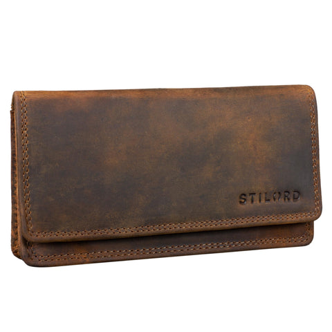 STILORD "Lotta Vintage Purse for Women RFID Leather Classic Wallet with RFID Blocker 10 Credit Card Pockets and Gift Box