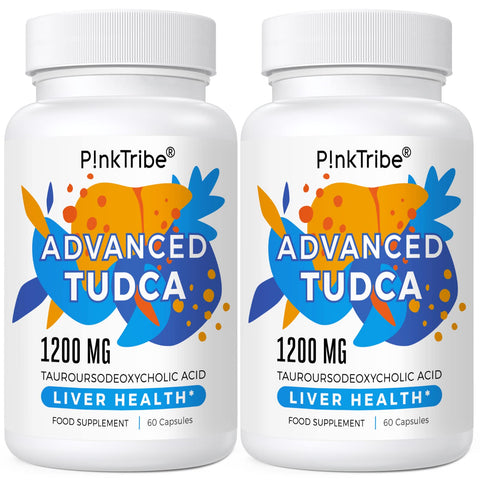 TUDCA (Tauroursodeoxycholic Acid) Liver Support Supplement 2 Pack - 1200mg Per Serving, for Detox and Cleanse and Digestive Health, 120 Capsules