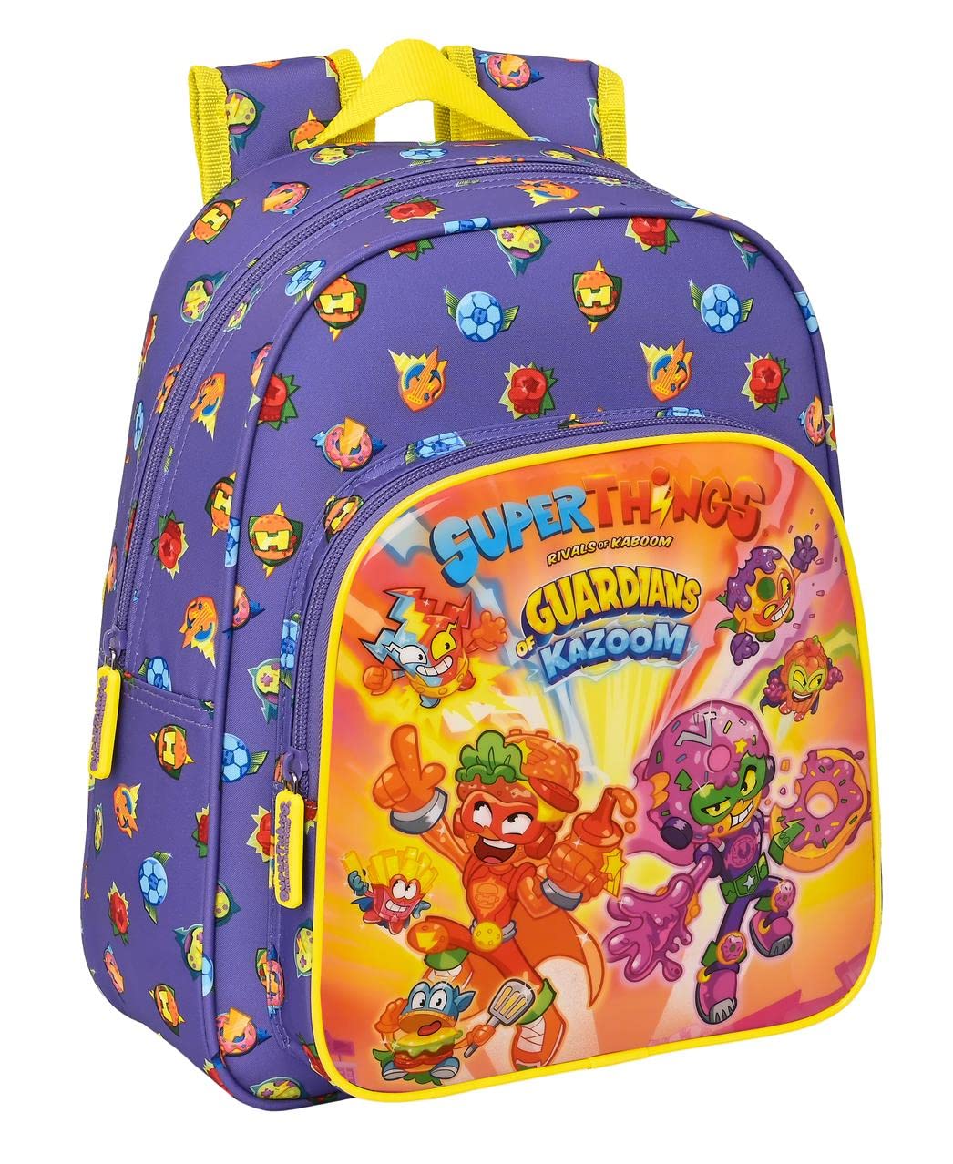 SAFTA 612270524 Children's Backpack Adapt.Trolley Superthings Guardians of Kazoom 27X33X10Cm, Multicoloured