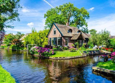 Giethoorn Village Jigsaw Puzzles for Adults 1000 Pieces Venice of the North Jigsaw Puzzles for Adults Gifts