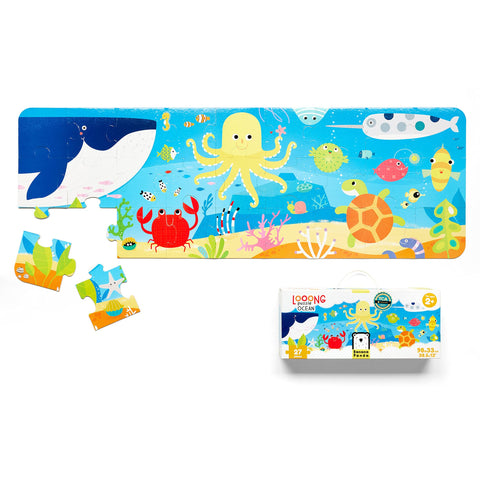 Banana Panda - Looong Puzzle Ocean - Large Jigsaw Floor Puzzle for Kids Ages 2 Years and Up,Multicolor
