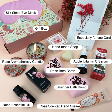 Birthday Gifts for Women, Unique Pamper Hampers Set, Spa Set Self Care Package,Specially For You Gift Basket Birthday Box Gifts Ideas for Women Mum Best Friend Sister