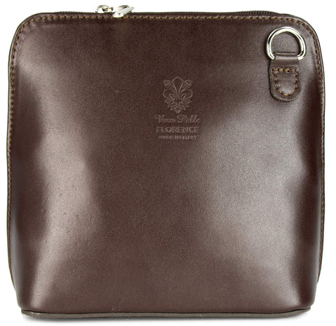 Belli Italian Leather Bag Women's Shoulder Bag Small Handbag Shoulder Bag Evening Bag 17 x 16.5 x 8.5 cm (W x H x D), dark brown