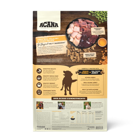 ACANA Butcher's Favorites Dry Dog Food, Free-Run Poultry* & Liver Recipe, Dog Food Kibble & real chicken jerky, 4lb