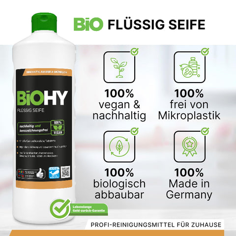 BiOHY Liquid Soap (10l Canister) | Odourless, skin-friendly and refatting liquid hand soap | PHOSPHATFREE | Without perfume and colouring (FlÃƒÆ’Ã‚Â¼ssig Seife)