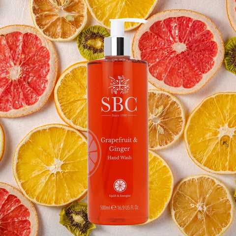 SBC Skincare Grapefruit & Ginger Hand Wash - 500ml | Moisturising Hand Wash For The Family | Vegan Friendly Liquid Hand Wash | Caring Hand Wash For All Skin Types