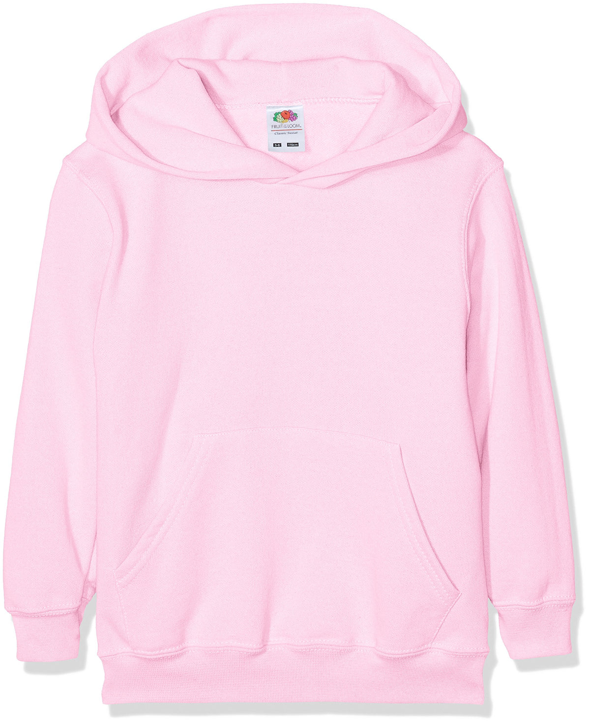 Fruit of the Loom Boys Pull-over Classic Pull-over Long Sleeve Hooded Sweat, Light Pink, 14-15 Years (Manufacturer Size: 164)