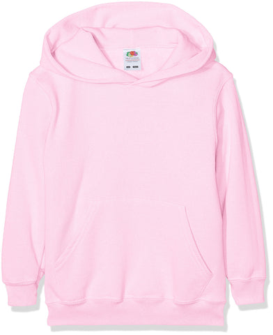 Fruit of the Loom Boys Pull-over Classic Pull-over Long Sleeve Hooded Sweat, Light Pink, 14-15 Years (Manufacturer Size: 164)