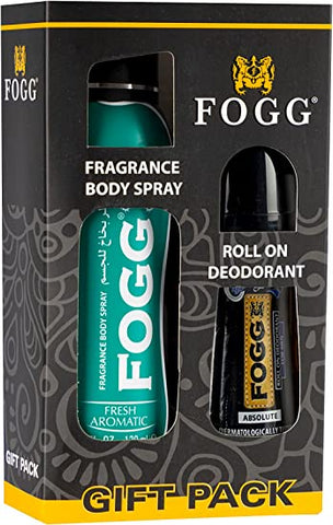 Fogg Black Aromatic Body Spray 120ml with Absolute Roll on 50ml