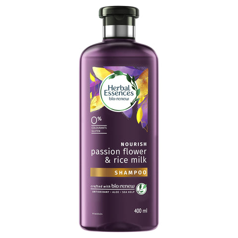 Herbal Essence bio:renew Shampoo, Passion Flower and Rice Milk Nourish, 400ml