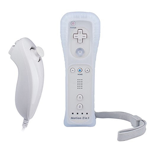 Wii Remote with Wii Motion Plus Inside | Shock Wii Nunchuk Controller | Compatible Nintendo Wii, Wii U